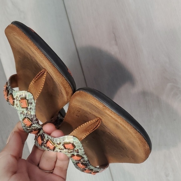 Vionic Women Floriana Leather Toestpost Thong Comfort Sandals Flats shoes sz 7 - Picture 5 of 11